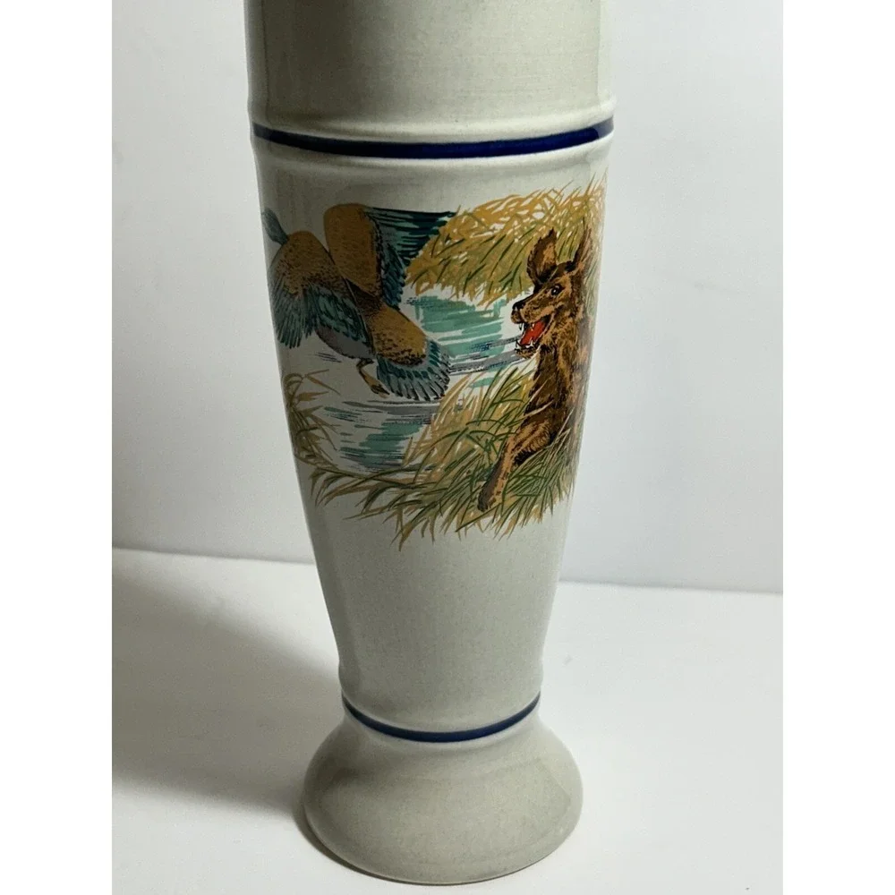 Vintage 80's Collectable German S.C. Eschenfelden Beer Stein Duck Hunting Dog‎